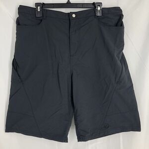 Novara Mens Large Cycling Shorts Stretch Black Nylon Mountain Biking